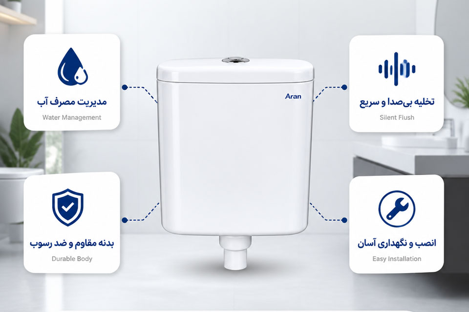سیفون و فلاش تانک سرویس بهداشتی | خرید از آرن تجارت مسعودی